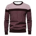thumbnail image 1 of HBFAGFB Chemises à Manches Longues pour Hommes Col Rond Tops à Blocs de Couleur Vêtements de Mode Simples Rouge Taille 3TG, 1 of 3