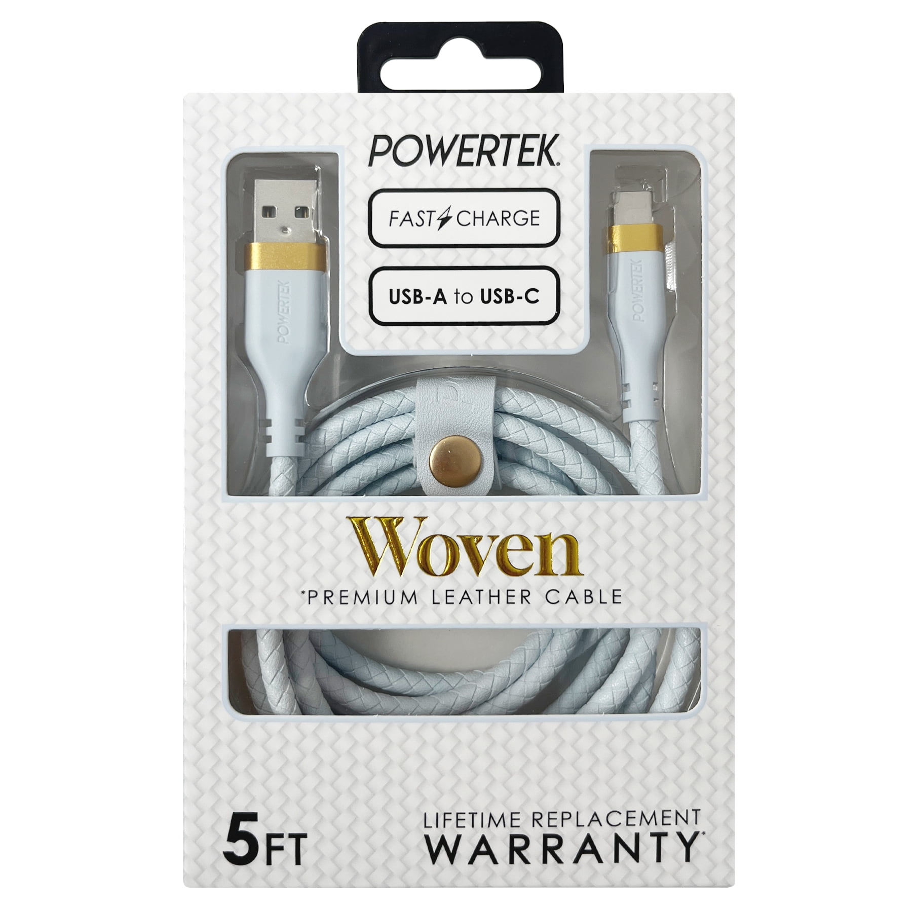 Liquipel Powertek Woven USB-A to USB-C - Blue