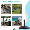 thumbnail image 5 of Topcobe 30lbs 18 Inches Heavy Duty Outdoor Patio Market Umbrella Base, Patio Umbrella Stand, 5 of 6