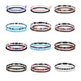 thumbnail image 3 of Ruiboury 2 Pieces Braided Bohemian Bracelet Anklets Woven Set Leg Chain Fabric Style Tassel Adjustable String for Friendship type 8, 3 of 6
