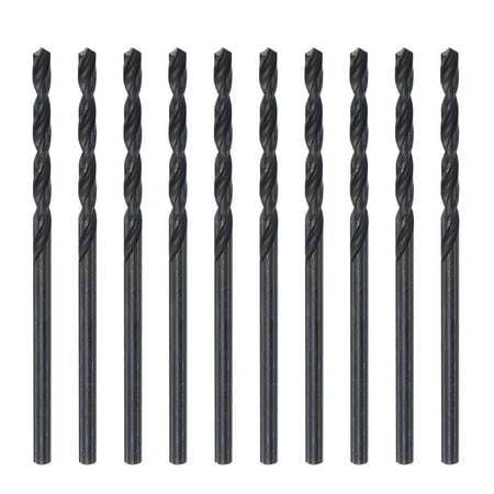 

Uxcell 6542 High Speed Steel Twist Drill Bit Fully Ground Black Oxide 2.3mm Drill Dia 53mm Total Length 10Pack