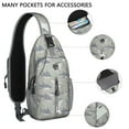thumbnail image 2 of Crossbody Sling Backpack for Women Men Small Shark Repeat Figure Shoulder Sling Crossbody Casual Chest Bag for Travel Sports Running Hiking, 2 of 4