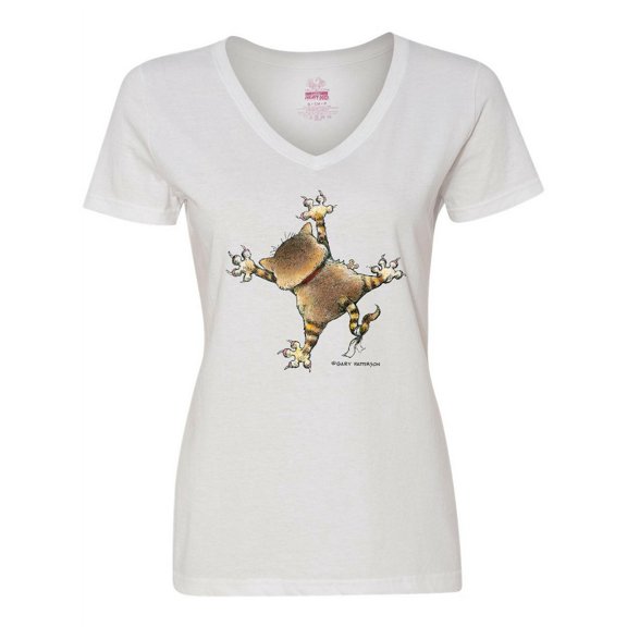 Inktastic Don't Let the Cat out Women's V-Neck T-Shirt