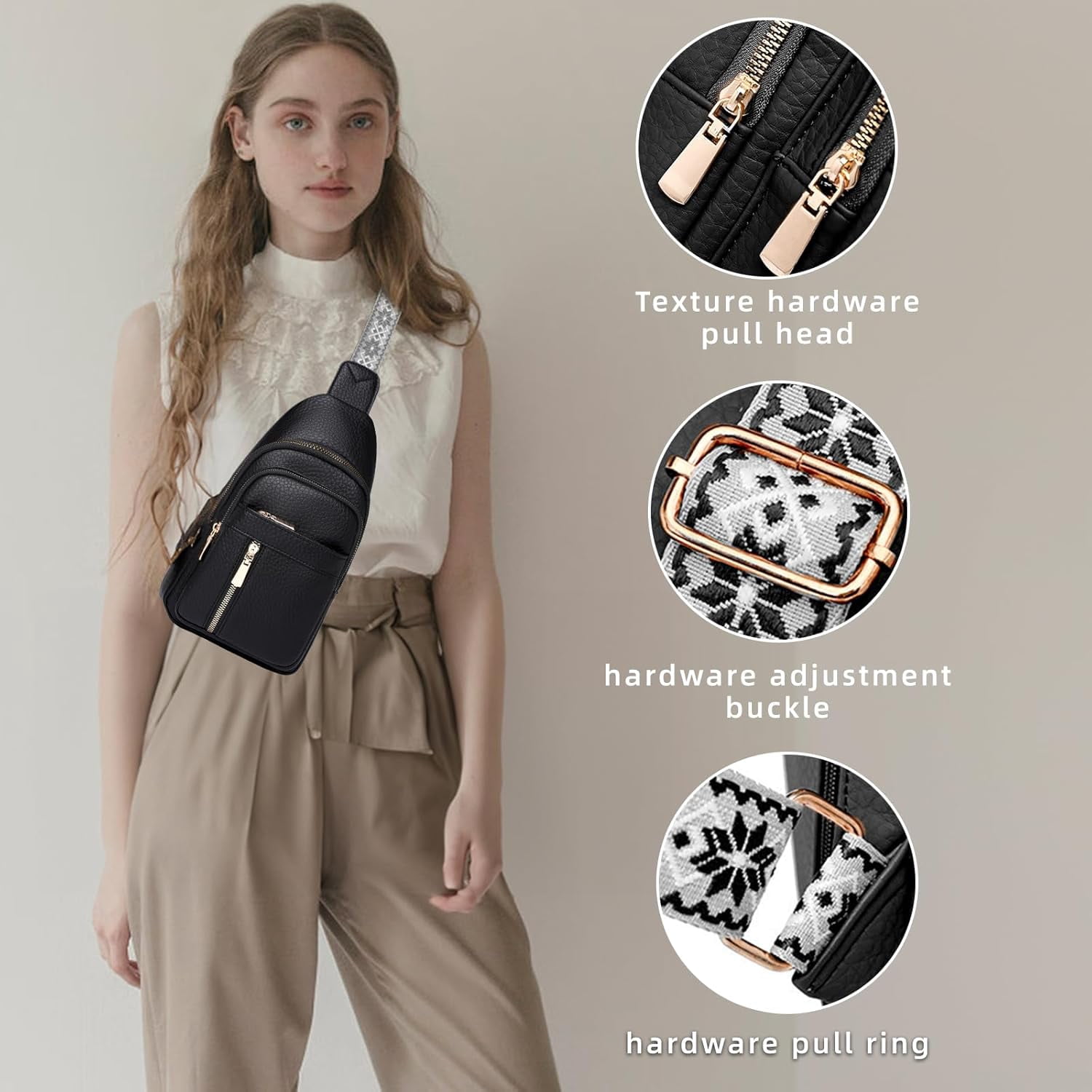 2025 Crossbody Bag,Travel Small Sling Bag Crossbody Bags for Women-Vegan Leather Fanny Pack Crossbody Bags for Women