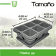 thumbnail image 5 of Kit 2 Charola moderna rectangular para suculentas Smart Garden  Gris, 5 of 6