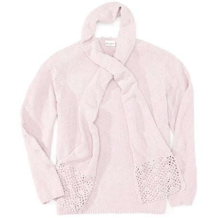 Women's Plus Delicate Chenille Sweater & Scarf