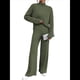 thumbnail image 3 of Conjuntos de 2 Piezas para Mujer para Otoño: Suéter de Punto de Viaje, Pantalones Anchos y Chándal para Estar en Casa. Verde L, 3 of 7
