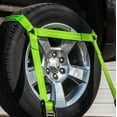 thumbnail image 2 of VULCAN Car Tie Down - Snap Hooks - Side Rail - 4 Pack - High-Viz - 3300 Lbs SWL, 2 of 9