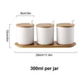 thumbnail image 3 of European Style Sugar Bowl With Lid, Ceramic Sugar Pot, Non-slip Coffee Accessories, Solid Color Sugar Pourer, Kitchen Storage-White 3 Set-300ml, 3 of 9