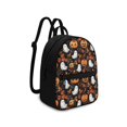 thumbnail image 2 of Eheartsgir Halloween Ghost Pumpkin Pattern Lightweight Mini Backpack Purse, Adjustable Strap Small Backpack for Women with Zipper Closure for Work Travel, 2 of 8
