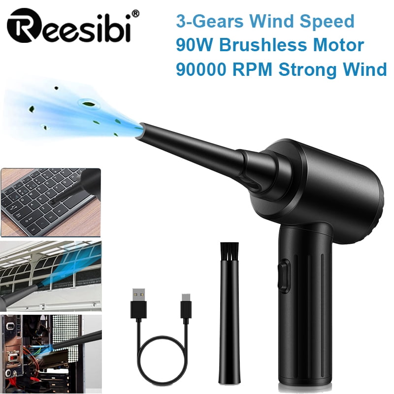 REESIBI Strongest Cordless Electric Dust Blower, 3Gear to 90000 RPM