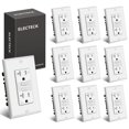 thumbnail image 1 of GFCI Outlet ELECTECK 20A, paquete de 10 unidades, resistente a la intemperie, color blanco, 1 of 7