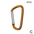 thumbnail image 4 of 3pcs/set Outdoor Climbing Alloy D Shape Buckle Carabiner Survial Clip Climb Hook Backpack Buckle Chain Chain, 4 of 7