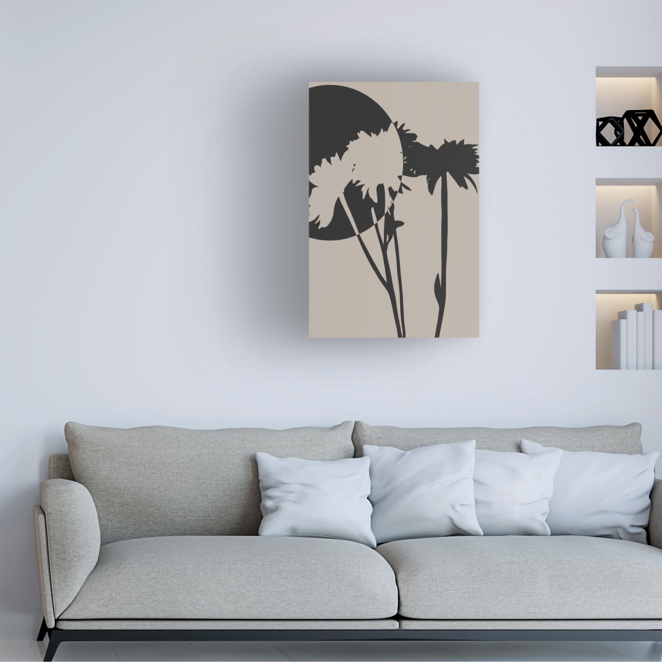 Trademark Fine Art Eda Unsoy  Abstract Flower 01 Canvas Wall Art