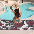 thumbnail image 7 of GZHJMY Beach Towel for Women Girls, Gothic Style Rose Bushes Bath Towel, Oversized Lightweight Sport Towel, 31x51 Inch, 7 of 7