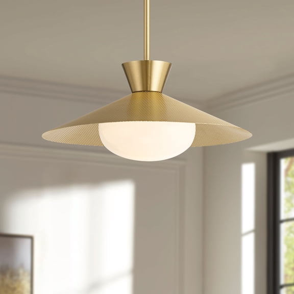 Possini Euro Design Possini Euro Scherer 16" Wide Antique Brass Pendant Light