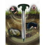 Bird-X Outdoor Transonic Mole and Gopher Repellent, Large, Silver