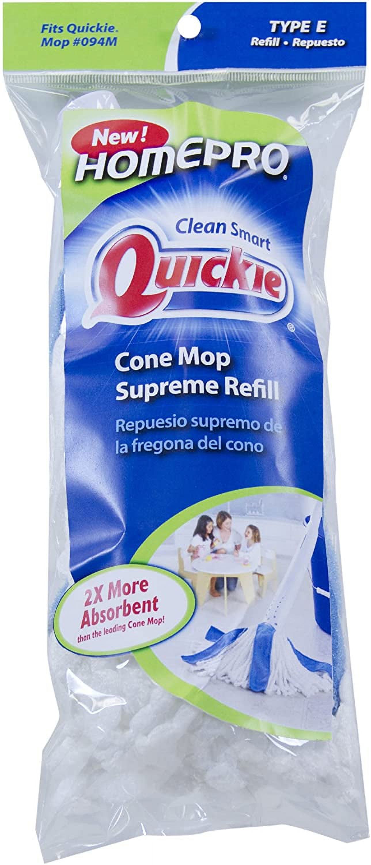 Quickie HomePro Microfiber Supreme Cone Absorbent Mop Head Refill 941M312 - image 2 of 3