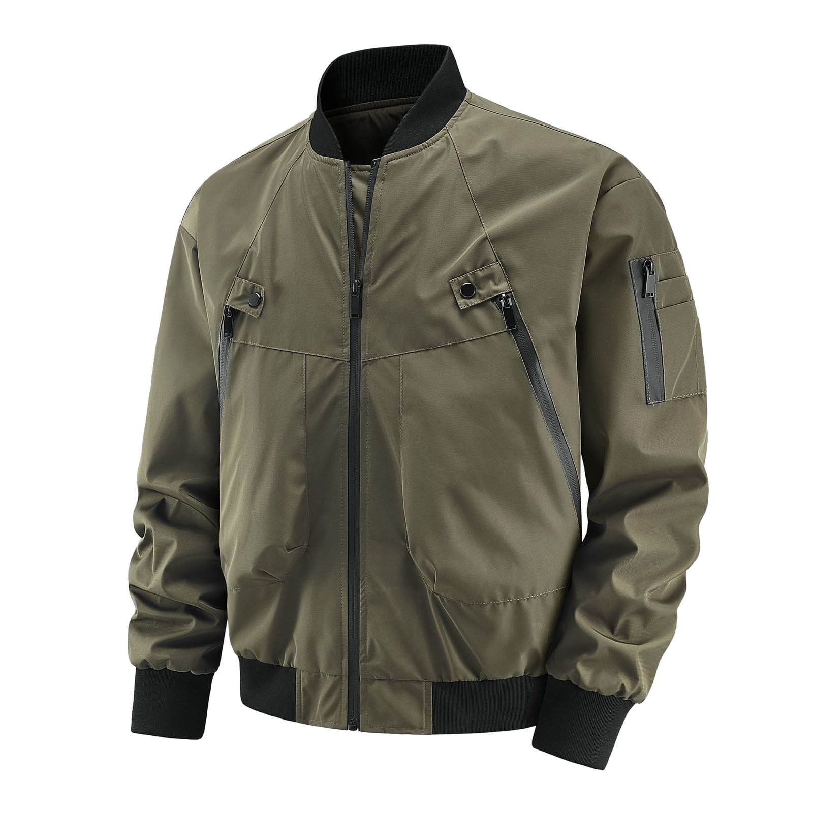 Wyzesi Men's Jacket Male Solid Color Large Size Outdoor Autumn and