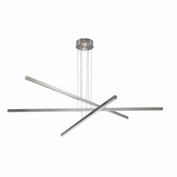 TICOZE 48" Modern 3-Arm LED Pendant Chandelier, Geometric Adjustable Hanging Light with Dimmable Lighting for Dining Room, Living Room & Office