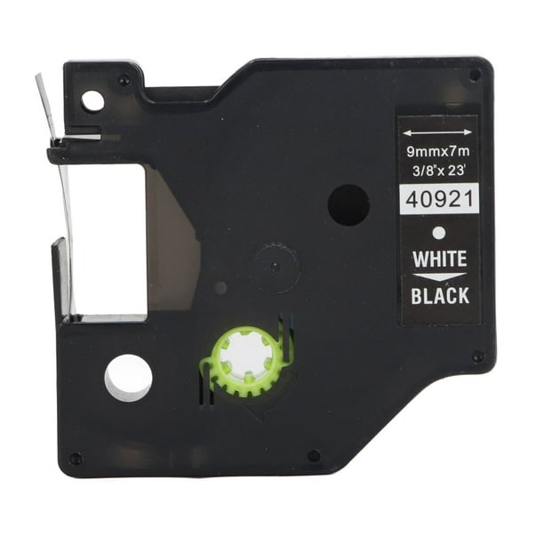 Cinta para rotuladoras 9 mm de ancho 23 pies de largo Cinta etiquetadora de impresión transparente resistente al agua resistente al aceite para DYMO160 DYMO210D DYMOPNP 9 mm blanco sobre negro