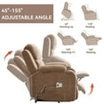 thumbnail image 4 of AENKYO Power Lift Recliner Chair with Massage & Heat, Adjustable Backrest & Footrest, Side Pockets & Cup Holders, Brown, 4 of 10