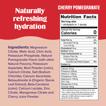 Ultima Replenisher Hydration Electrolyte Powder Drink Mix, Sugar-Free Cherry Pomegranate 90 Servings