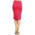 thumbnail image 4 of Women's Elastic Waist Stretch Midi Office Pencil Skirt S-XL, 4 of 4
