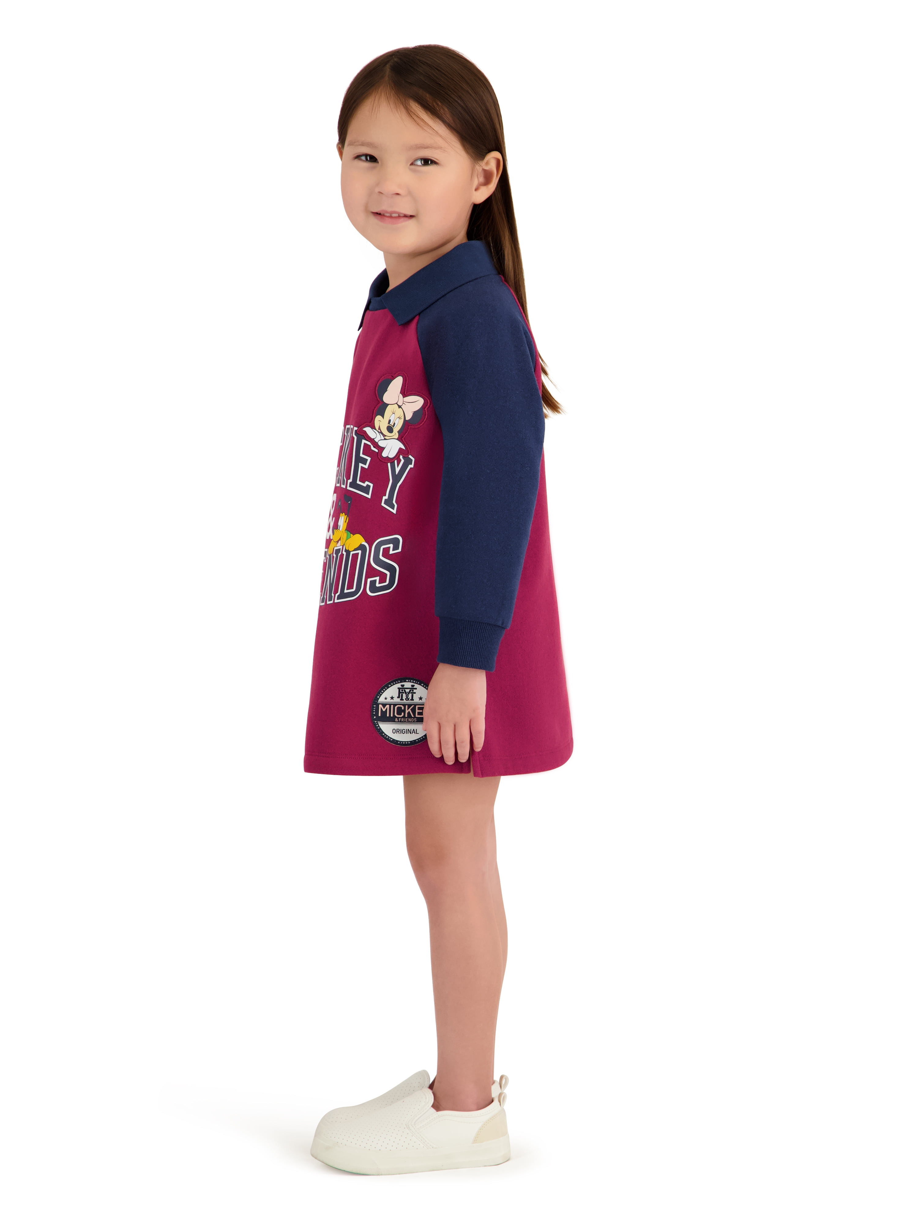 Minnie Mouse Toddler Girls Fleece Dress, Sizes 12 Months - 5T
