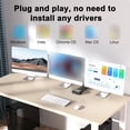 thumbnail image 5 of USB 3.0 KVM Switcher Two Input Three Output Three Monitor Switcher Support 8K@30Hz 4K@144Hz USB 3.0 Displayport with Wired Remote and 4 Cables Included Compatible with Mac/Windows/Linux, 5 of 5