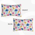 thumbnail image 2 of Gukieu Rose Flowers Print Plush Pillow Cover, Hidden Zipper Pillow Protector without Pillow Core, Suitable for Bedroom, Office, Car Decoration-14"x20", 2 of 6