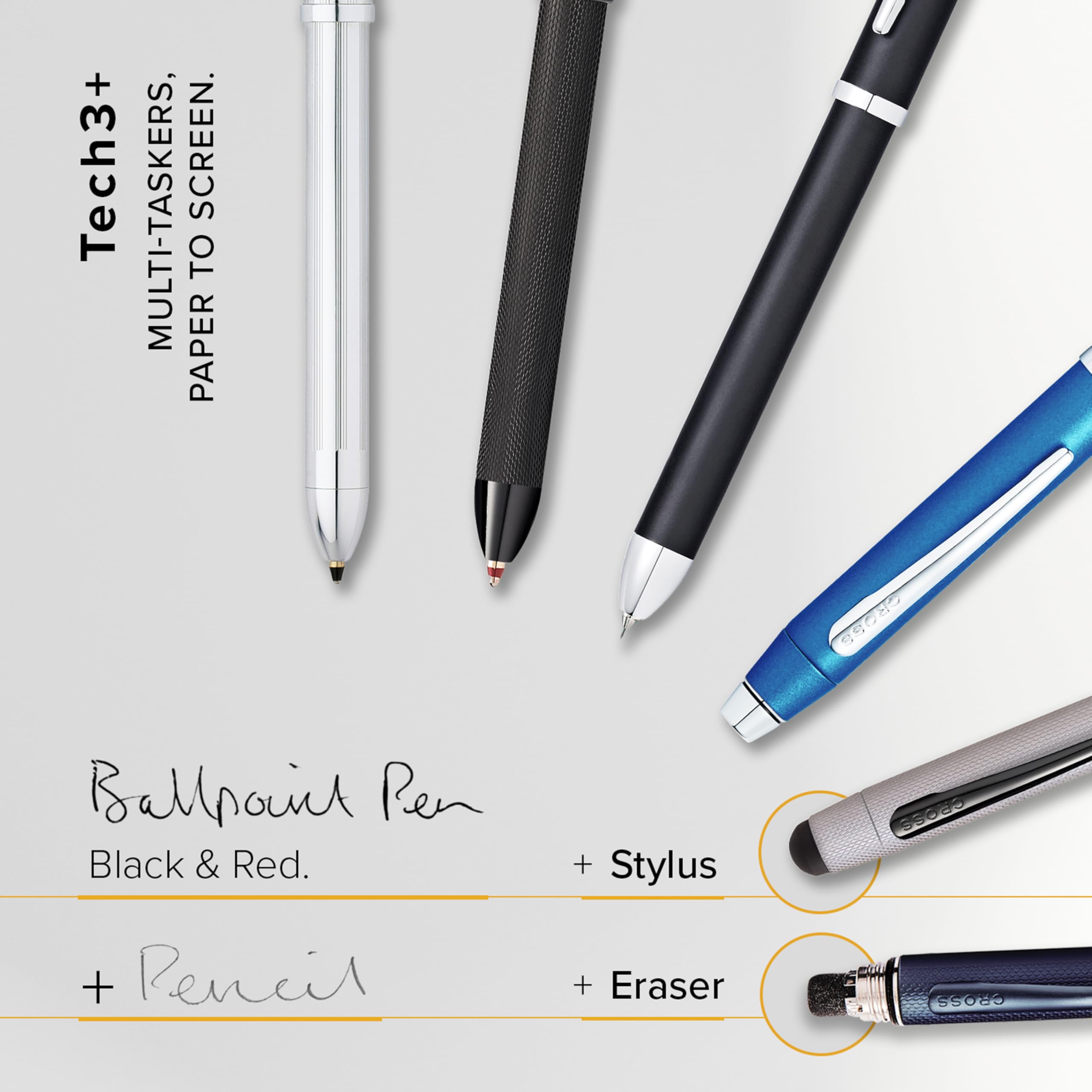 Cross Tech3+ Lustrous Chrome Multifunction Pen