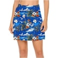 thumbnail image 4 of LEBONYARD Skorts for Women Dressy Casual,Women's Layered Yoga Skirt with Shorts,Women's Summer Flower Print Pleated Tennis Skirts Stretchy Yoga Fake Two Piece Shorts Skirt Blue XXL, 4 of 7