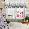 thumbnail image 5 of Forest Curtain Valances for Windows, Kitchen Valance Window Treatments Panel 2 Pack, Farmhouse Tree Black Silhouette Rod Pocket Short Curtains for Bathroom Bedroom 42 x 18 Inch, 5 of 8