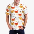 thumbnail image 1 of Fotbe Cute Fox with Heart Camiseta Polo de Golf para Hombre con Estampado – Camisa Deportiva Transpirable con Cuello Abotonado-Small, 1 of 6