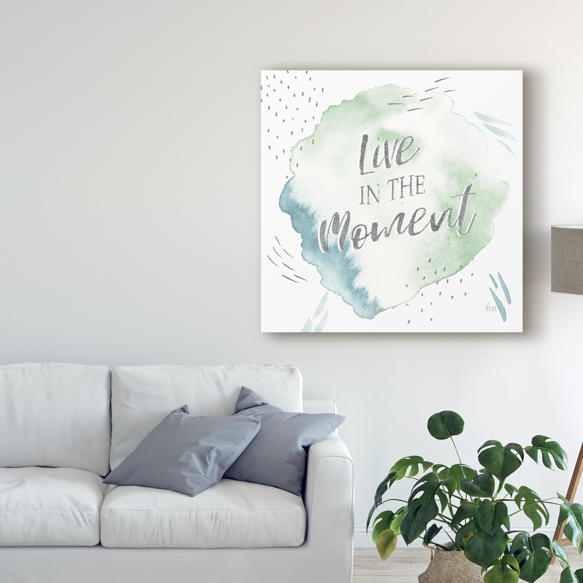 Trademark Fine Art 'Wonderful World V Blue Green' Canvas Art by Laura Marshall