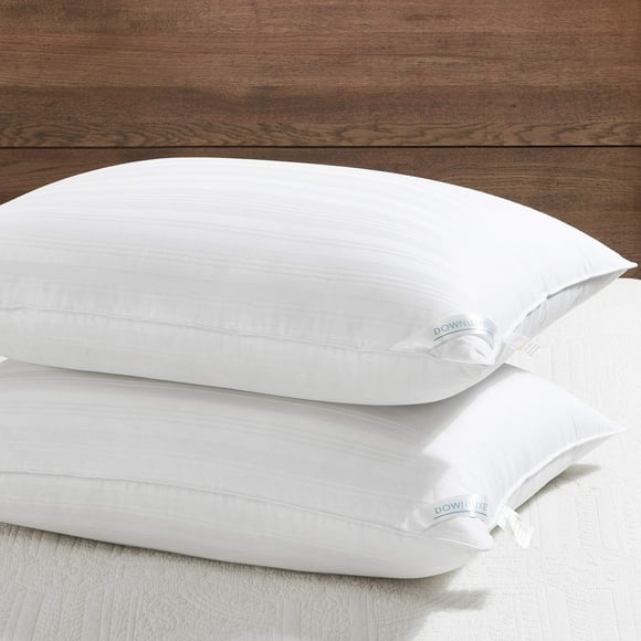 downluxe Oreillers en Alternative au Duvet Format Très Grand, Ensemble de 2 - Collection d'Hôtel, Oreillers de Lit Doux pour Dormir, Parfaits pour les Dormeurs sur le Côté, sur le Dos et sur le Ventre, 20 X 3
