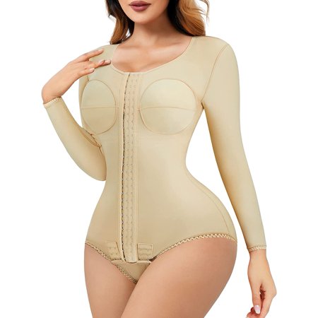 

Junlan Shapewear for Women Bodysuit Tummy Control Corset Waist Trainer Arm Slimmer Compression Faja Post Surgery Body Shaper
