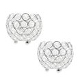 thumbnail image 1 of EIMELI 2Pcs 8cm Crystal Bowl Tea Light Candle Holder Wedding Banquet Decor _Silver, 1 of 8