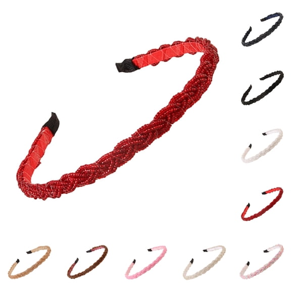 UJNDER Stylish Headband for Women Non Hair Accessory Stretchable Head Wrap for Everyday Use Red