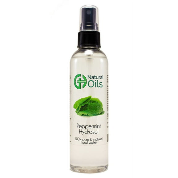 Peppermint Floral Water 4 oz Plastic Bottle w/ Black Sprayer