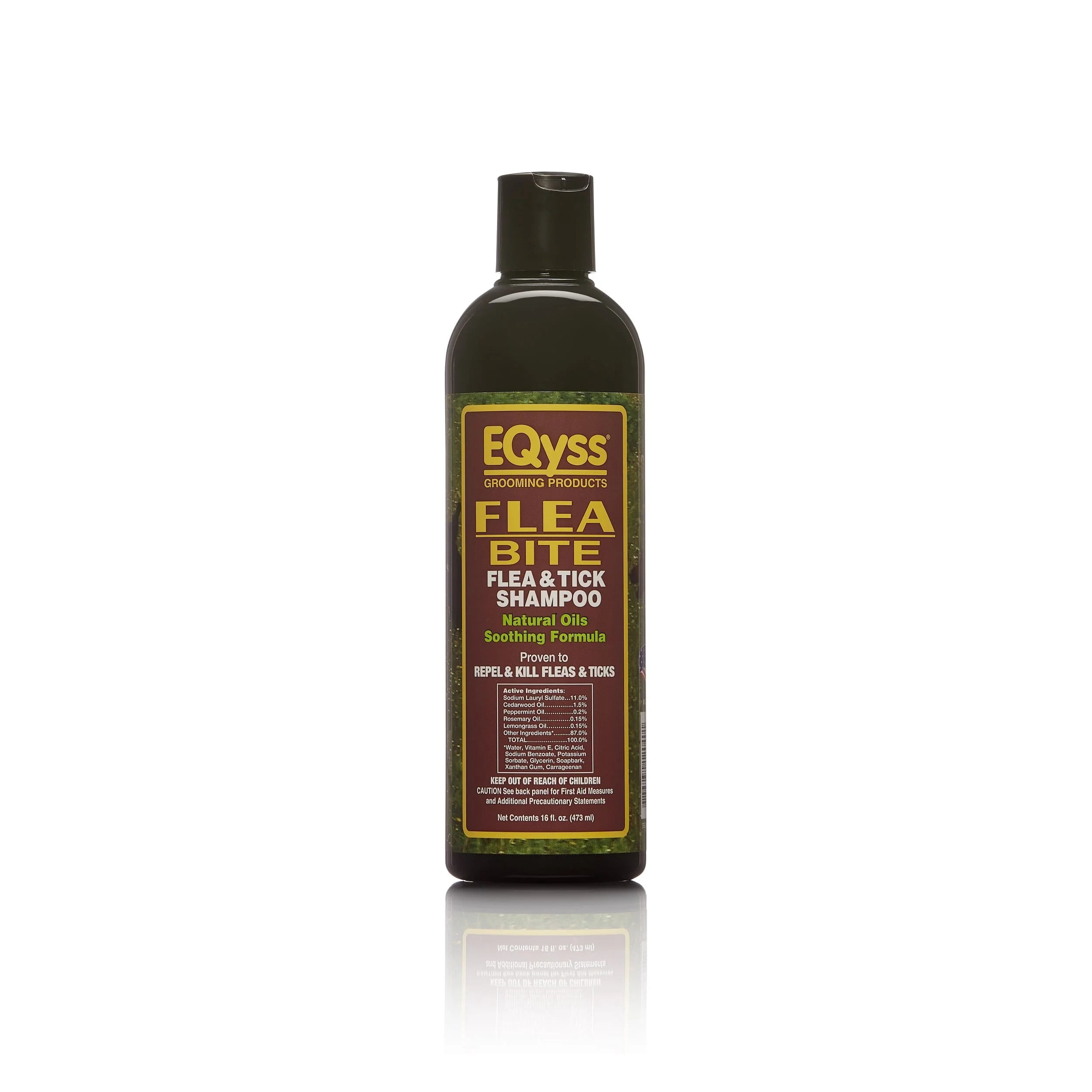 EQyss Flea Bite Shampoo 16 oz. Natural Oils pH Balanced Flea & Tick Dogs Cats