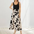 thumbnail image 2 of YFELWZ Womens Plus Size Spring Summer Print Elegant Dress Beige M, 2 of 5