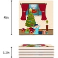 thumbnail image 3 of RYLABLUE Merry Christmas Xmas Tree Winter Christmas Set of 8 Coaster for Drinks, Absorbent Ceramic Stone Coasters Cup Mat with Cork Base for Home Kitchen Room Coffee Table Bar Decor, 3 of 4