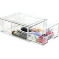 thumbnail image 4 of Isaac Jacobs Large Stackable Organizer Drawer 13.5 x 9.9 x 5.4, Clear Plastic Storage Box, Pull-Out Bin, 4 of 6