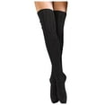 thumbnail image 2 of ZNQHFREFashion Long Knit Acrylic Socks for Women, Soft Stretchy 58 cm Socks, One Size, 1 Pair, 2 of 3