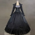 thumbnail image 4 of UPPADA Liquidation Robes d'Invitée de Mariage pour Femmes Hiver Robe à Manches Longues Grande Taille Robe Évasée Robe Maxi de Cocktail pour Femmes Robes de Soirée Ajustées Robe Gothique Violette, 4 of 5