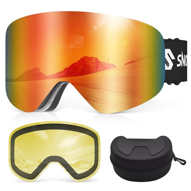 Gafas de esquí Snowalva sin marco para snowboard con lente magnética UV400