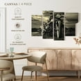 thumbnail image 4 of Elephant Stock Outdoor Vintage Motorcycle Wall Art - Horizontal Multi Panel Canvas - Living Room Wall Decor - Transportation Multi Panel - Black And Gray Decor - 36" x 22", 4 of 4