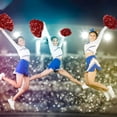 thumbnail image 7 of Topboutique Cheerleading Pom Poms,Metallic Foil Plastic Pom Poms with Plastic Handle,Cheer Pom Poms,Cheering Squad Hand Flowers for Sports Squads Football Basketball Game Cheering,Red+Blue, 7 of 7